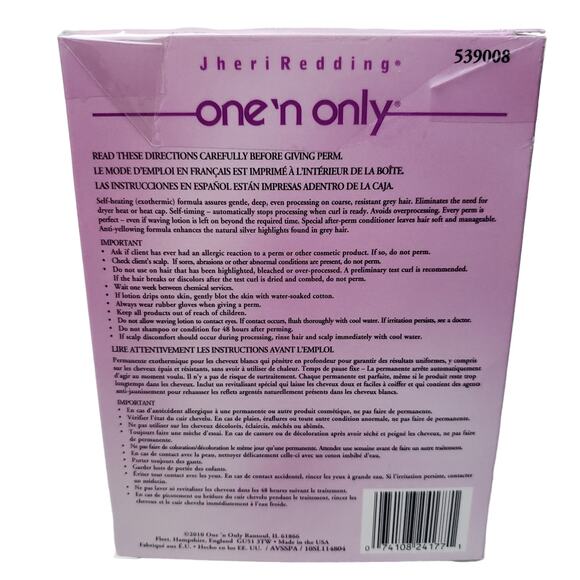 One ‘n Only Shiny Silver Perm for Gray Hair with Argan Oil Treatment New - Picture 3 of 6